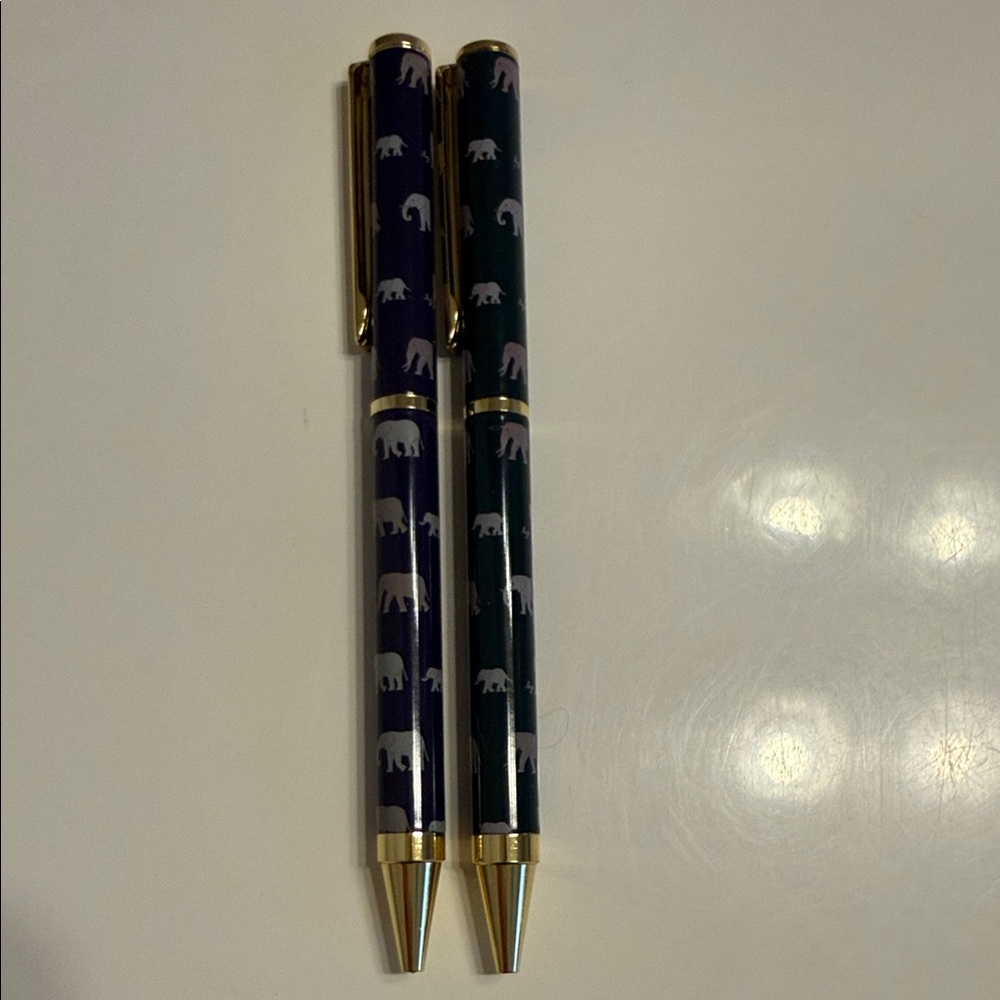 Lug Elephant 🐘 pens purple and green